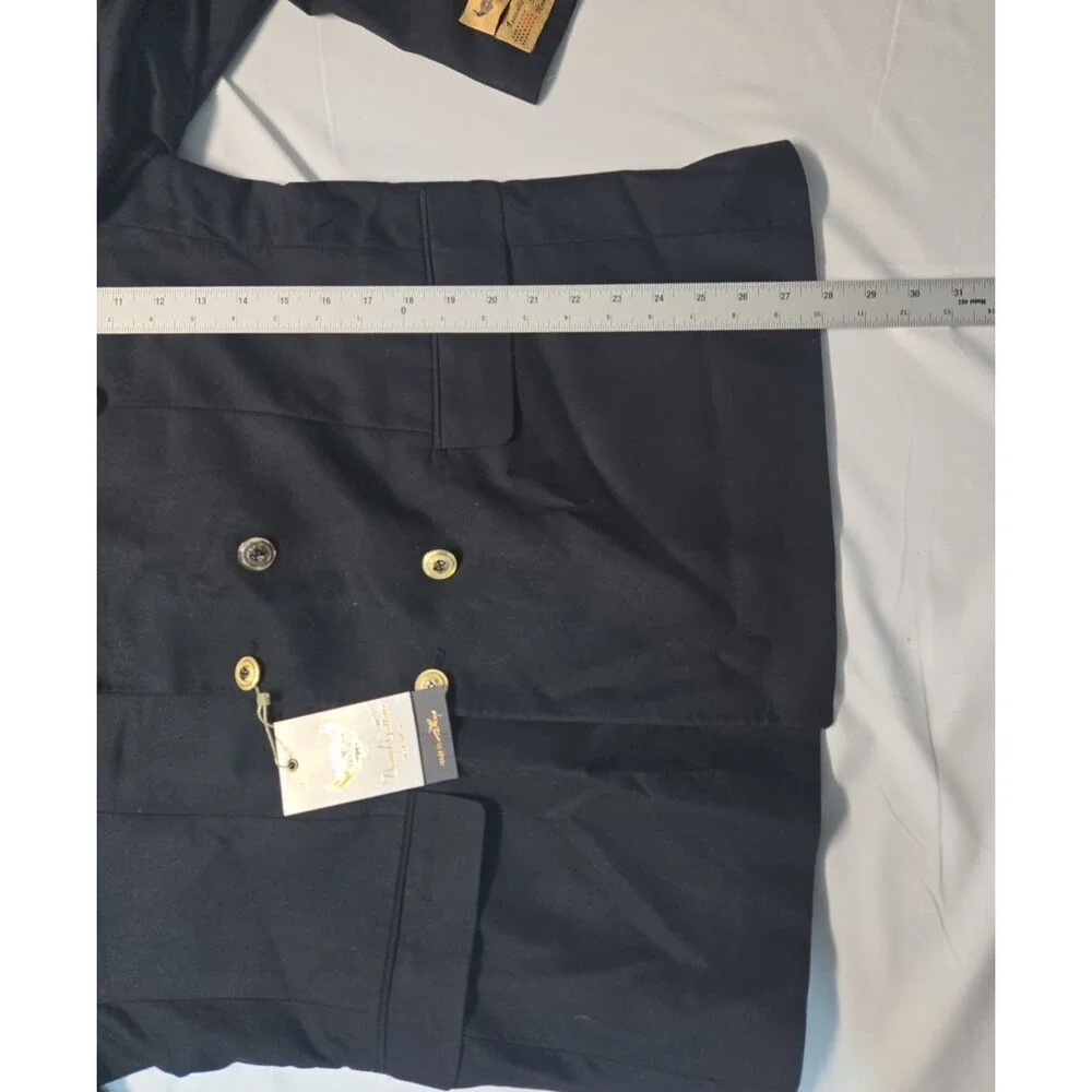 NWT Daniel Gallotti Mens Black Super 160s Wool Blazer IT54 Long Slim Fit Jacket